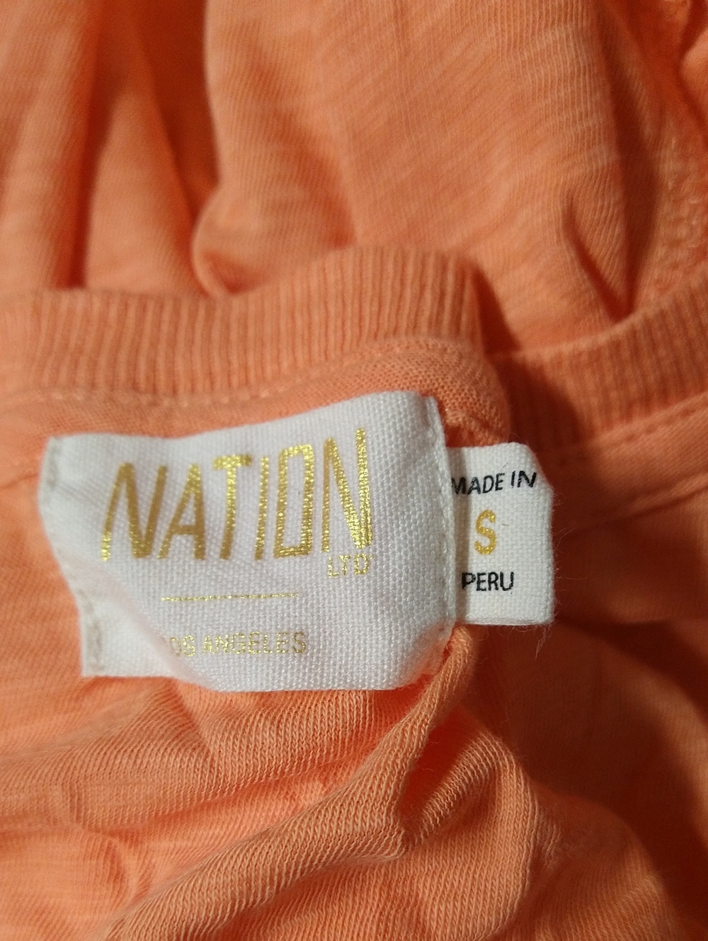 Nation LTD Womens Top Small V Neck 3/4 Sleeve Ruffle Cuff‎ Blouse